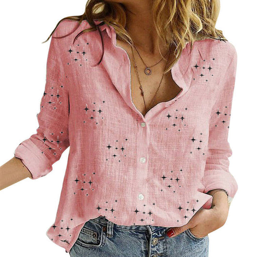Blusa Estampada Holgada de Manga Larga - Estilo Europeo y Americano - Image 5