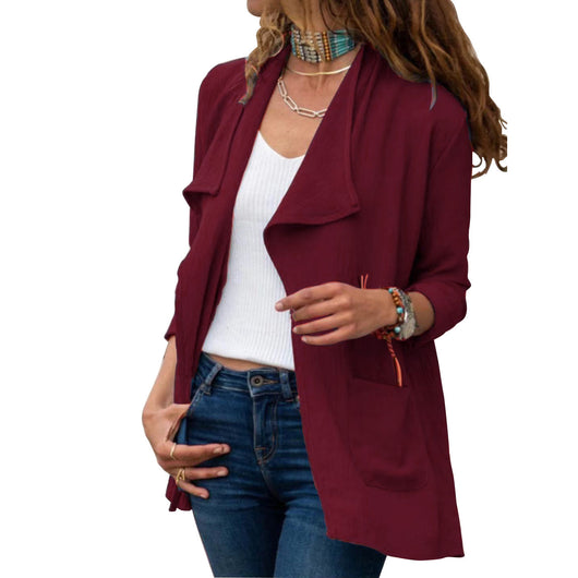Chaqueta Cardigan Ligera de Manga Larga - Básico Versátil para Todos los Días - Image 3