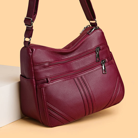 Bolso Crossbody de Cuero Suave Texturizado para Mujer - Image 5