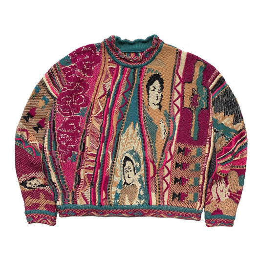Suéter Tejido Cuello Redondo Estilo Étnico Vintage - Image 10
