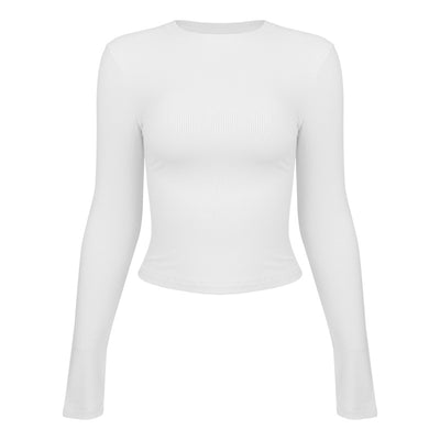 Playera Deportiva Mujer Manga Larga Ajustada para Yoga y Fitness - Image 5