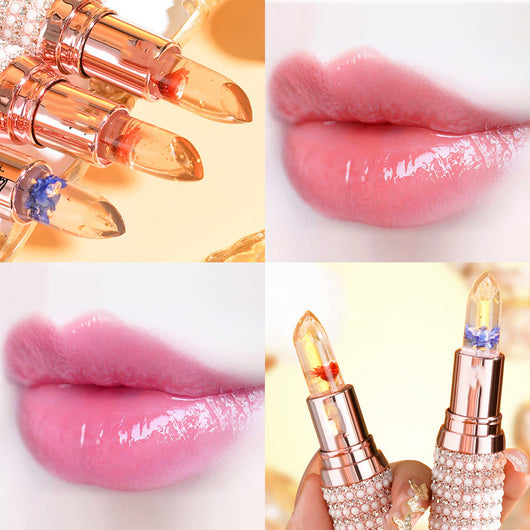 Labial Jelly Floral Cambia Color con Lámina Dorada - Hidratante - Image 6