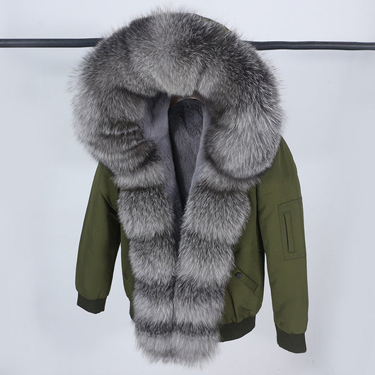 Abrigo de Piel con Cuello Desmontable y Compartimento Interior para Mujer - Image 27