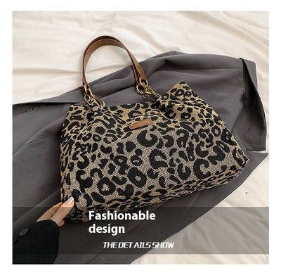 Bolsa de Hombro Estampado Leopardo Multiuso - Gran Capacidad y Estilo - Image 11