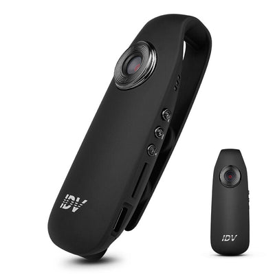 Two black clip-on outdoor camera recorders with a silver lens ring and side controls on a white background. - Image 9