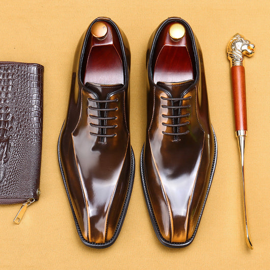 Zapatos Oxford Ejecutivos de Cuero Brillante para Hombre - Image 13