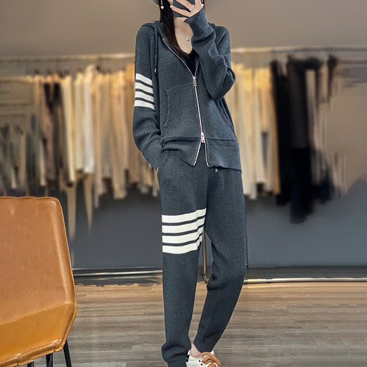 Conjunto Deportivo de Lana Pura para Otoño e Invierno
