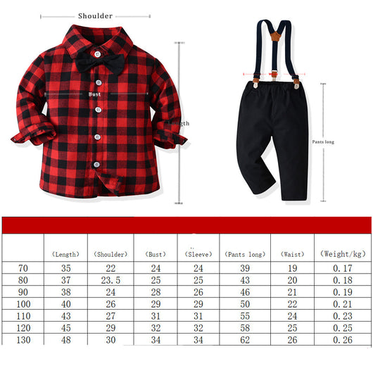 Conjunto Festivo a Cuadros para Hermanos: Camisa y Peto - Image 8