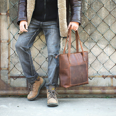 Bolso de Cuero Genuino para Hombre y Mujer - Estilo Casual - Image 3