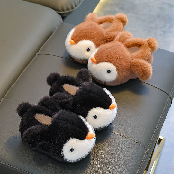 Pantuflas Térmicas Pingüino Esponjosas para Niños y Niñas