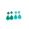 Aretes Paraíba Azul Simulado - Diseño Minimalista Elegante para Mujer