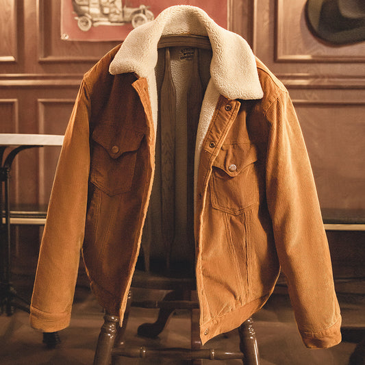 Chaqueta Polo Retro Americana en Pana Pesada