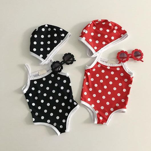 Traje de Baño Enterizo para Bebé Niña con Capucha y Lunares - Image 14