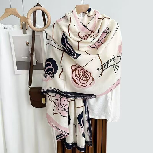 Foulard de Algodón y Lino Ligero - Pareo Sedoso Protección Solar para Playa y Viajes - Image 11