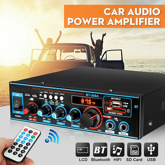 Amplificador Bluetooth Dual Función para Auto y Hogar con Grabación - Image 10
