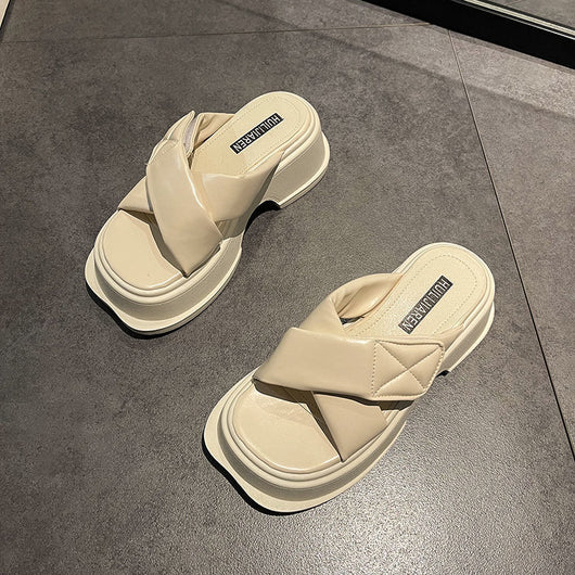Pantuflas Retro de Tacón Grueso para Mujer - Comodidad y Estilo - Image 3