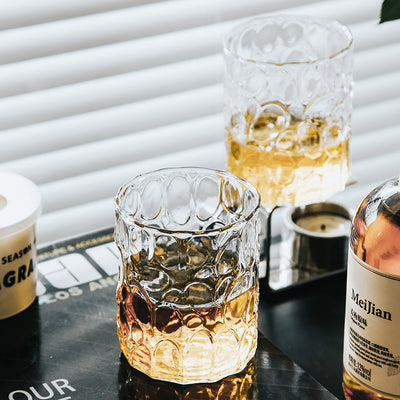 Vaso de Whiskey Europeo con Borde Dorado y Cristal Grueso Grabado - Image 34