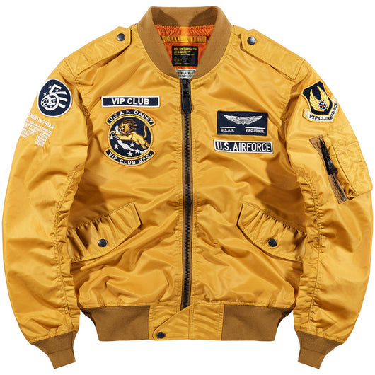 Chaqueta Piloto Hombre Coreana con Bordado de Béisbol - Image 4