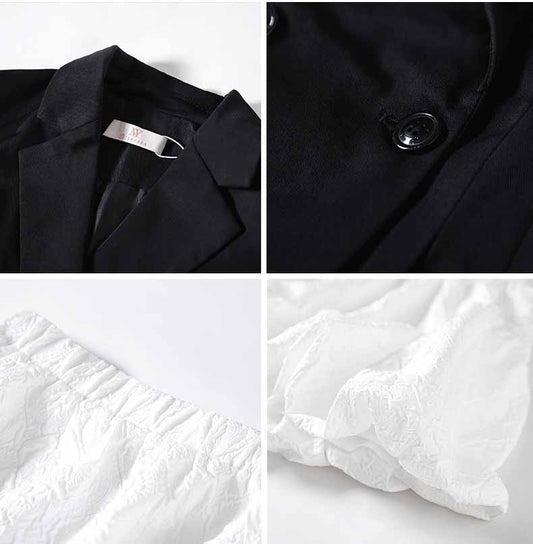 Conjunto de Traje Ejecutivo Blanco con Falda Corta para Mujer - Image 2
