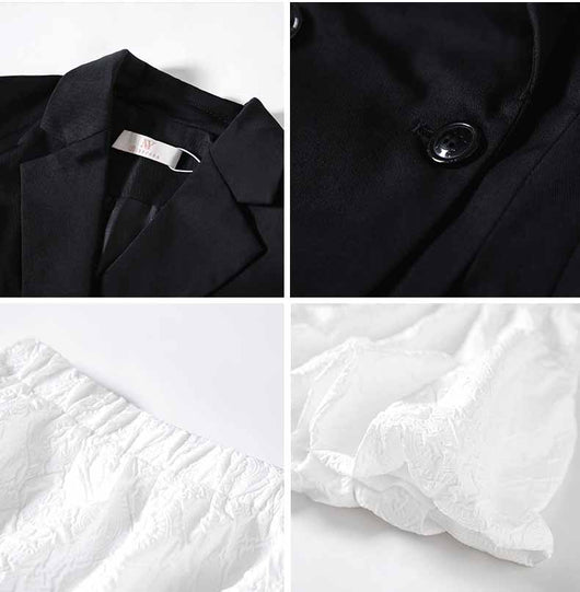 Conjunto de Traje Ejecutivo Blanco con Falda Corta para Mujer - Image 2