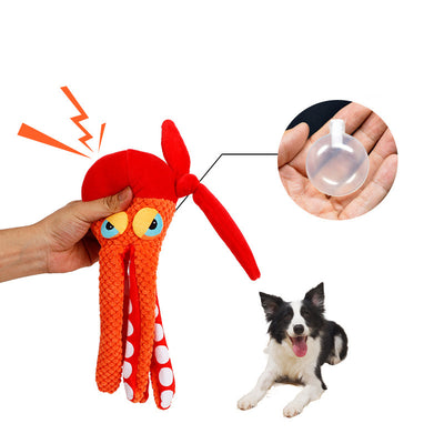 Juguete Pulpo de Goma con Sonido Chirriante para Perros - Resistente y Duradero - Image 3