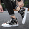 Zapatillas Altas de Lona con Diseño Graffiti - Estilo Urbano Juvenil
