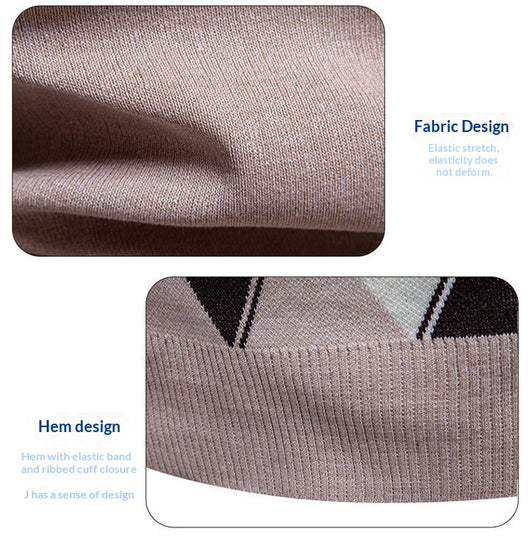 Suéter Tejido Jacquard para Hombre - Chaleco Cuello V - Image 19