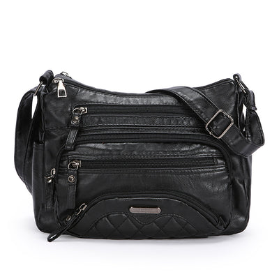 Bolso Bandolera de Cuero Suave - Diseño Casual Asimétrico - Image 9