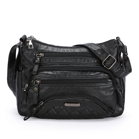 Bolso Bandolera de Cuero Suave - Diseño Casual Asimétrico - Image 9