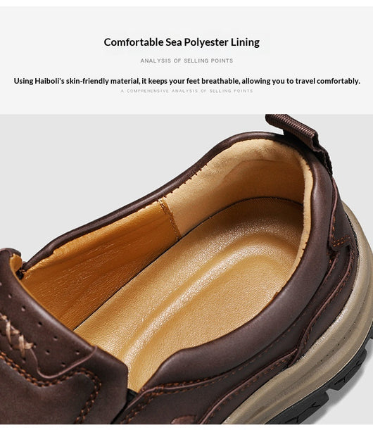 Zapatos de Cuero Casual Estilo Británico para Senderismo y Outdoor - Image 14
