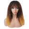 Peluca Cabello Natural Mecanismo Completo Tres Colores Cabello Liso y Rizado