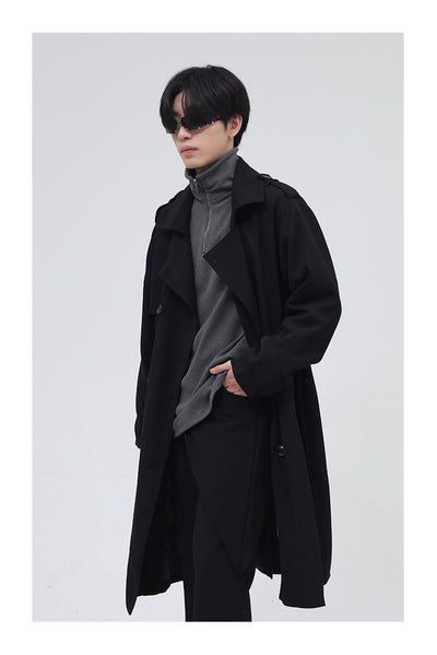 Gabardina Cruzada para Hombre con Cinturón Integrado - Image 13