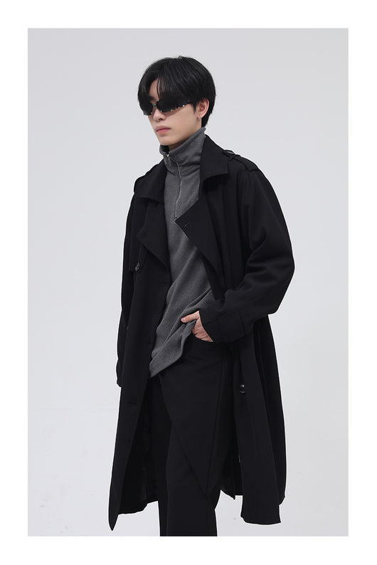 Gabardina Cruzada para Hombre con Cinturón Integrado - Image 13