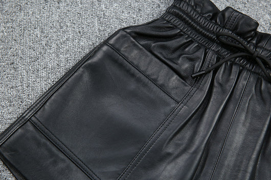 Shorts de Cuero Oveja con Bolsillos de Cordón - Casual Premium - Image 16