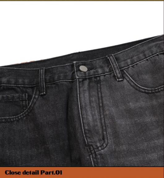 Jeans Guochao con Bordado de Patrón Callejero para Hombre - Image 7