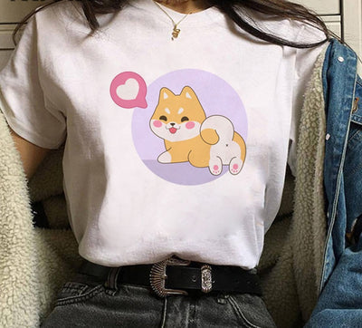 Playera de Pareja Estampado Shiba Inu para Hombre y Mujer - Image 8