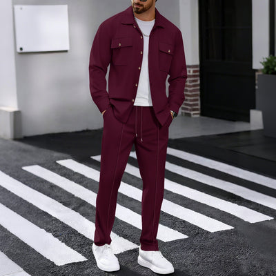 Conjunto de Dos Piezas: Cardigan y Pantalón Acanalado de Manga Larga - Image 6