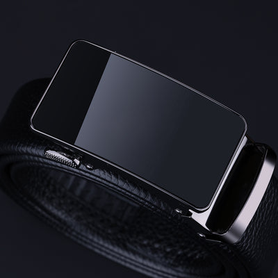 Cinturón de Cuero Genuino con Hebilla Automática para Hombre Ejecutivo - Image 2