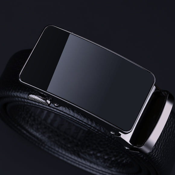 Cinturón de Cuero Genuino con Hebilla Automática para Hombre Ejecutivo
