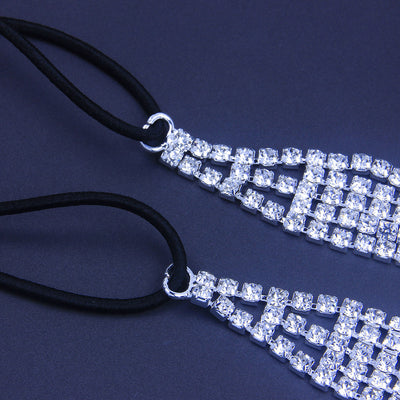 Diadema Elástica con Diamantes de Imitación - Cinco Filas de Brillantes - Image 3