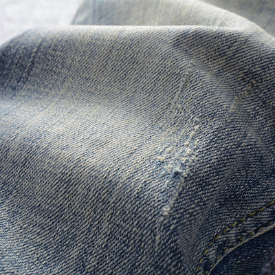 Jeans Retro Hombre Lavado Vintage con Elasticidad - Image 3