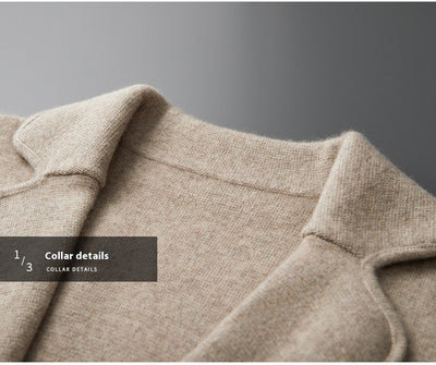 Suéter Saco de Cachemira para Hombre con Cuello Solapa - Tejido Grueso y Cómodo - Image 23