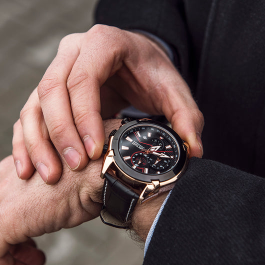 Reloj de Pulsera Multifuncional para Hombre con Correa de Cuero y Esfera Tridimensional - Image 10