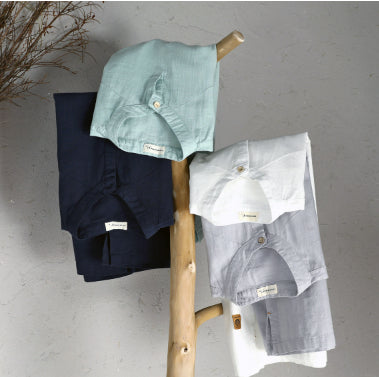 Camisa Suelta Estilo Chino de Algodón y Lino con Cuello Mao - Image 11