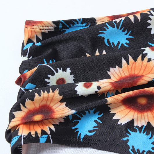 Bikini Dividido Estampado de Cintura Alta con Volantes para Mujer - Image 22