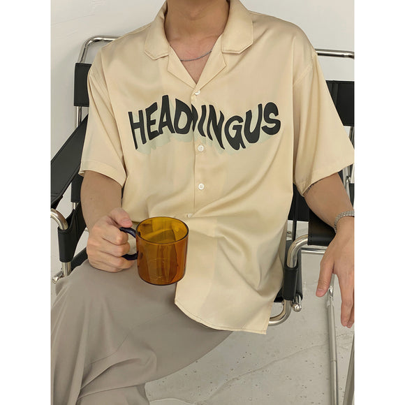 Camisa Masculina Estilo Coreano Hong Kong 19studio - Verão Ins