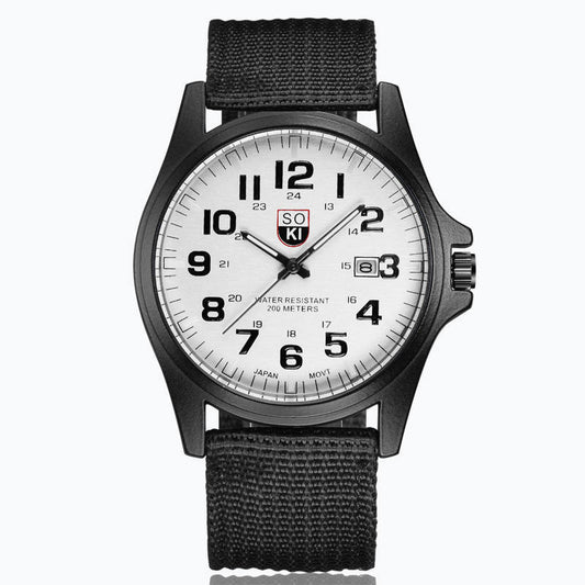 Reloj Militar SOKI para Hombre con Cinturón de Nylon Tejido - Image 2