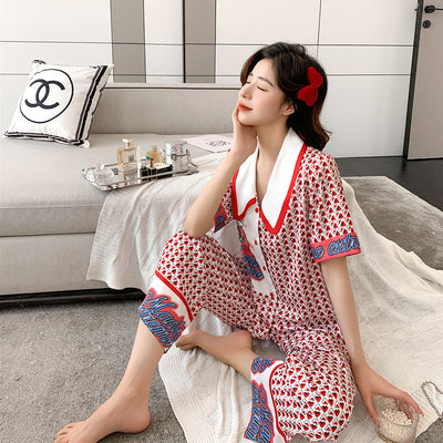 Conjunto de Seda Japonesa para Casa - Cardigan y Pantalón Corto Verano - Image 5
