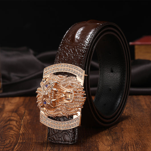 Cinturón de Cuero para Hombre con Hebilla Lion - Piel de Vaca Premium - Image 7