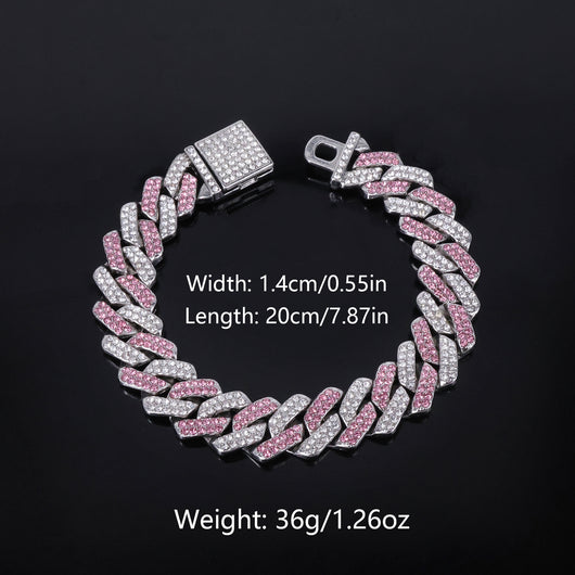 Collar para Hombre en Aleación con Dije de Diamante Azul Polvoso y Cierre de Bisagra - Image 11